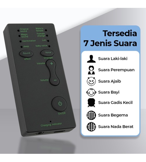 TaffSTUDIO AE19 Alat Pengubah Suara Voice Changer Mini Portable TaffSTUDIO AE19 Alat Pengubah Suara Voice Changer Mini Portable